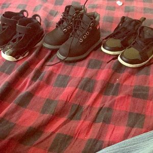 Boys 6c toddler shoes Jordan’s n timberlands